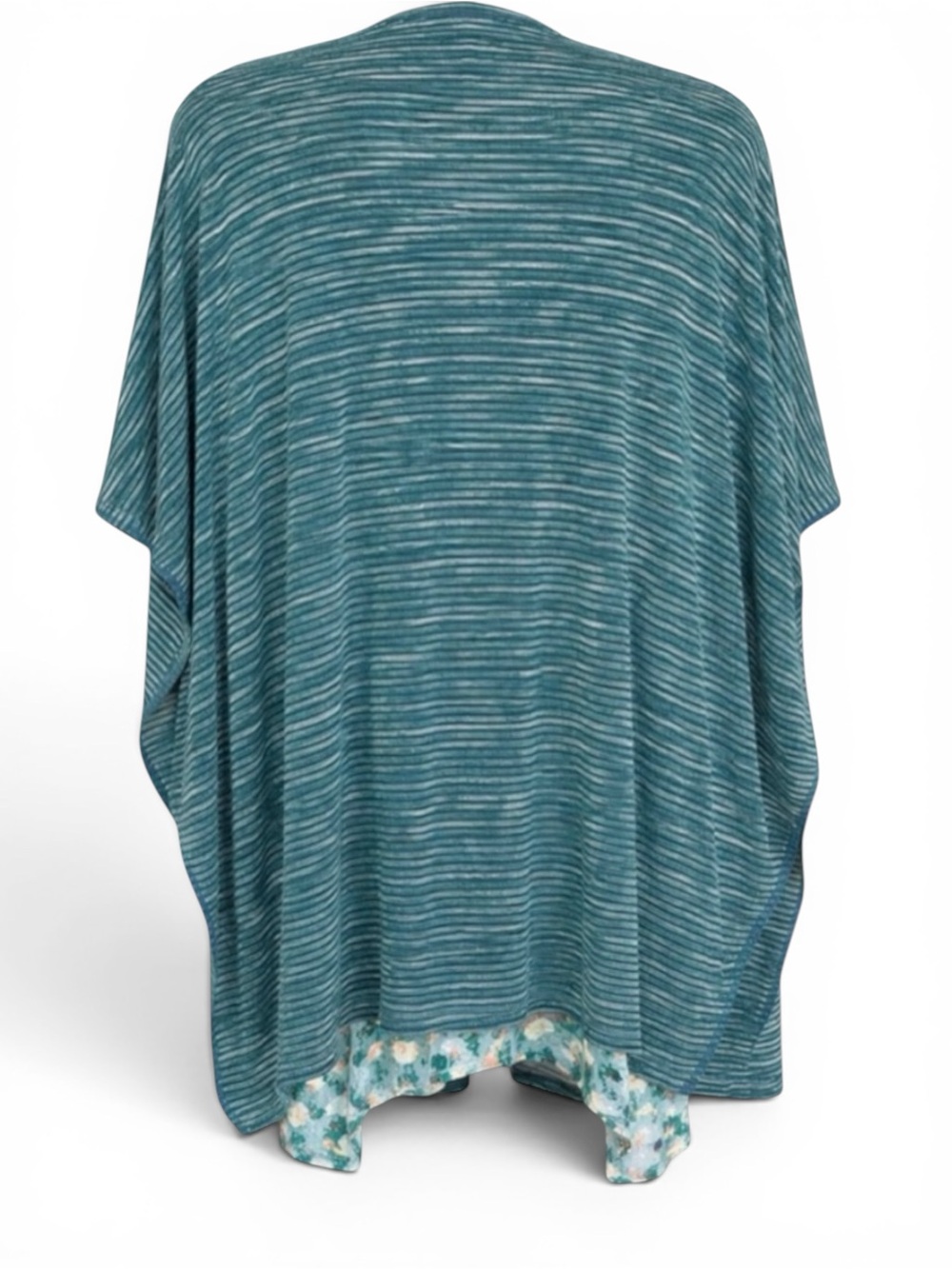 LOGO Lori Goldstein Layered Tunic Set Boho Lagenlook Asymmetrical Teal- S/M - Picture 4 of 10
